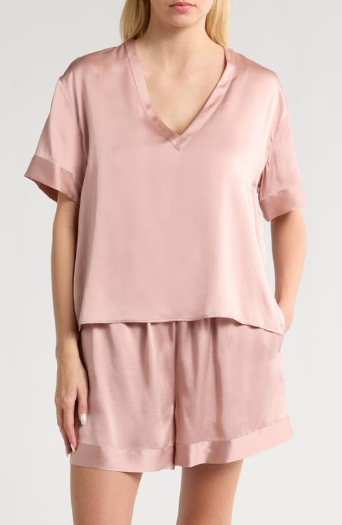 Nordstrom Sandwashed Silk Short Pajamas In Pink Puff
