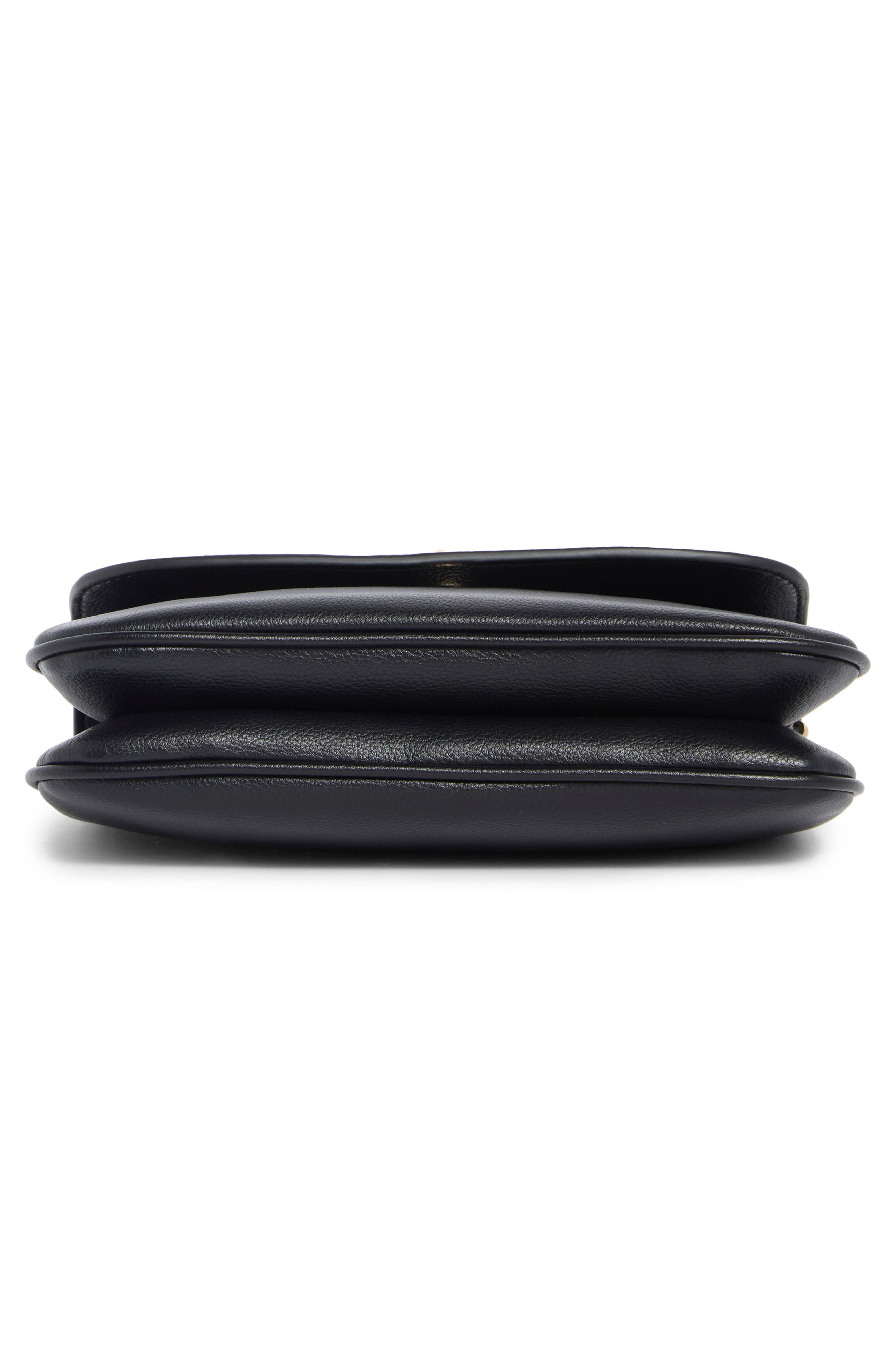 Estelle Faux Leather Baguette Bag, Alternate, color, BLACK