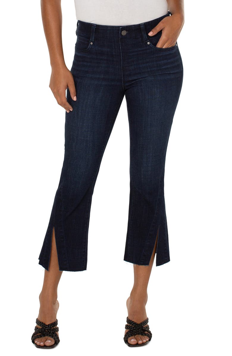 Liverpool Los Angeles Gia Glider Pull-On Twisted Seam Crop Flare Jeans, Main, color,