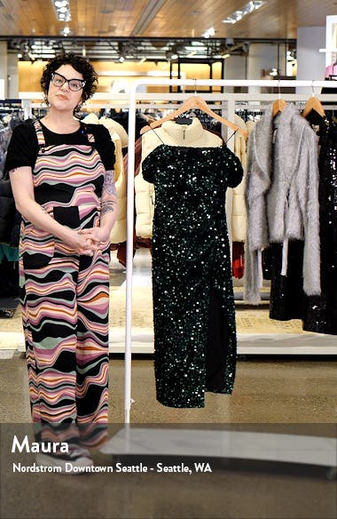 LIKELY Ronan Off the Shoulder Sequin Midi Dress (Women) | Nordstromrack