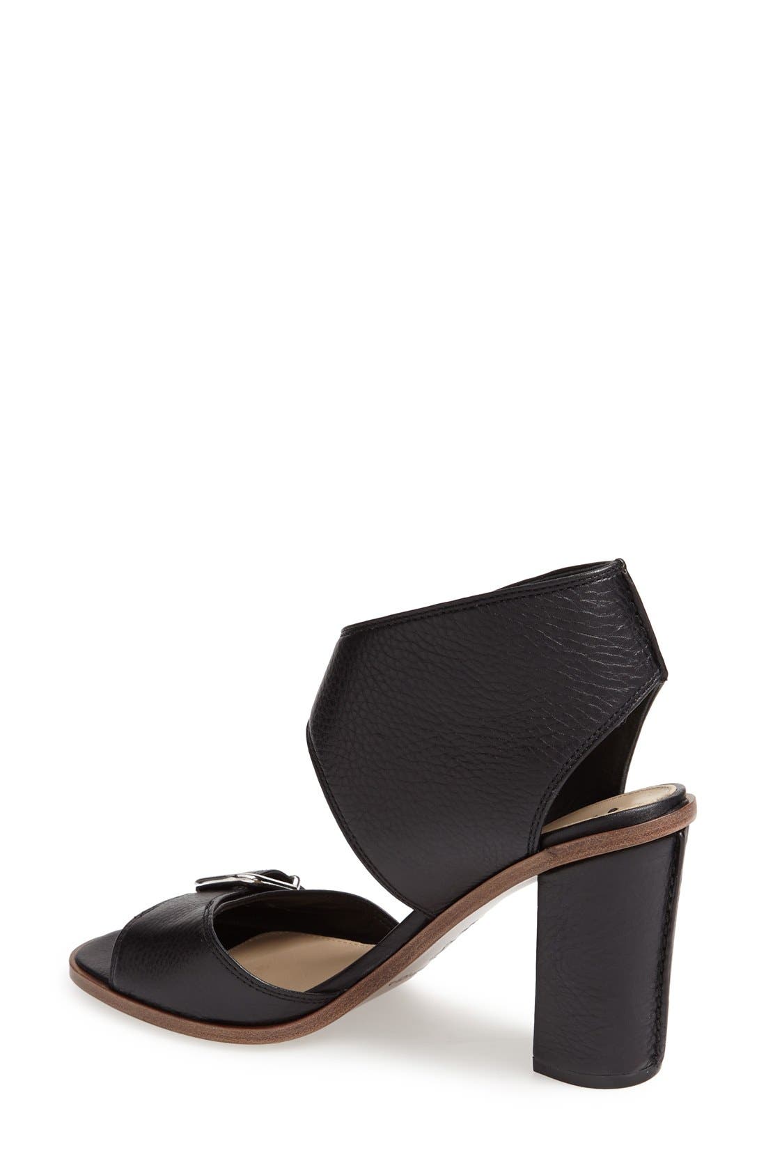 'Barina' Sandal, Alternate, color, BLACK CALF