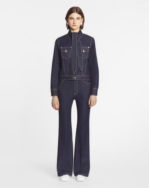 Lanvin Belt-loop Jeans In Navy Blue