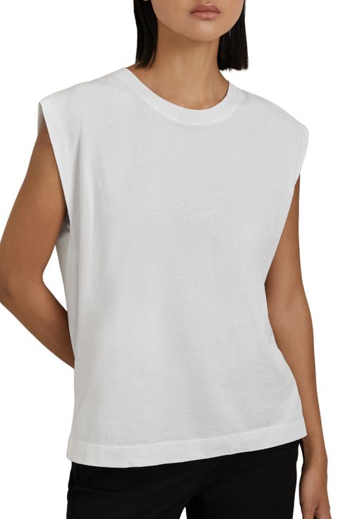 Morgan Cap Sleeve Cotton T-Shirt