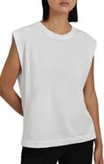Reiss Morgan Cap Sleeve Cotton T-Shirt
