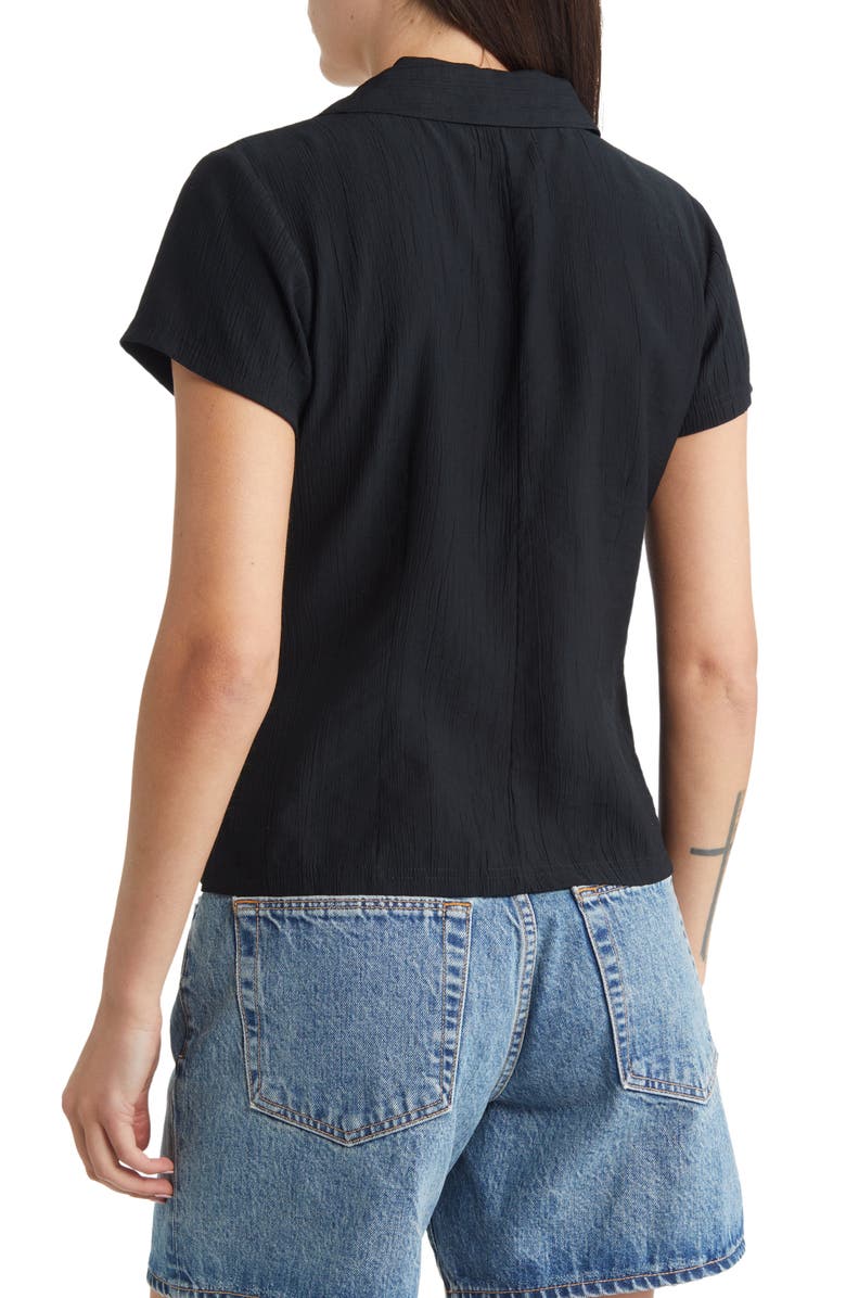 Madewell Notched V-Neck Button-Up Top, Alternate, color, 