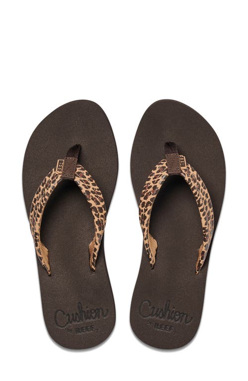 Reef Cushion Breeze Flip Flop In Leopard