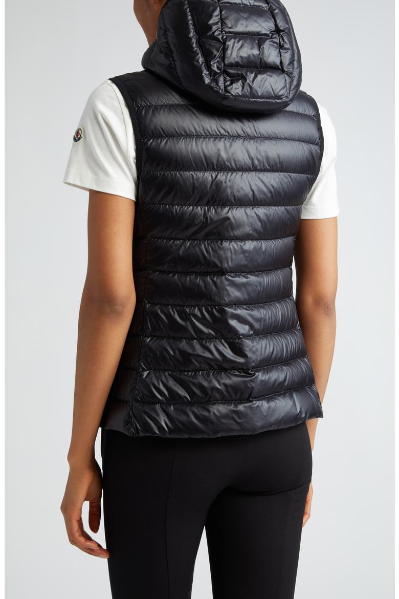 Glygos Hooded Down Vest, Alternate, color, BLACK