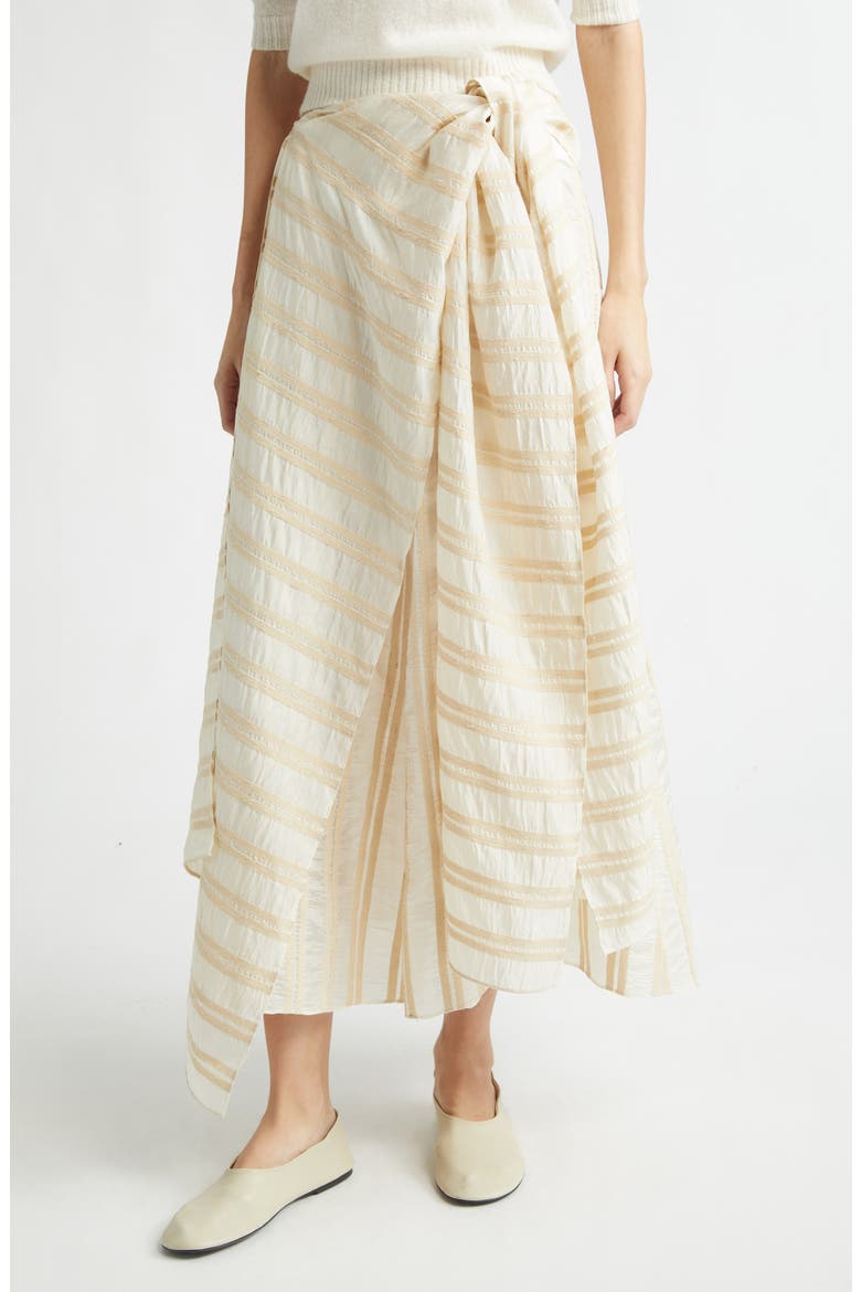 Layered Silk Skirt, Alternate, color, BEIGE
