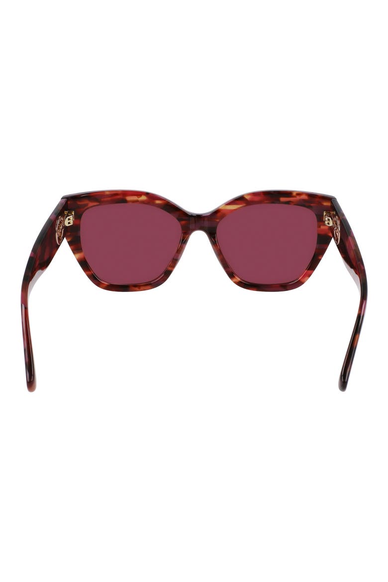 55mm Butterfly Sunglasses, Alternate, color, TEXTURED RED