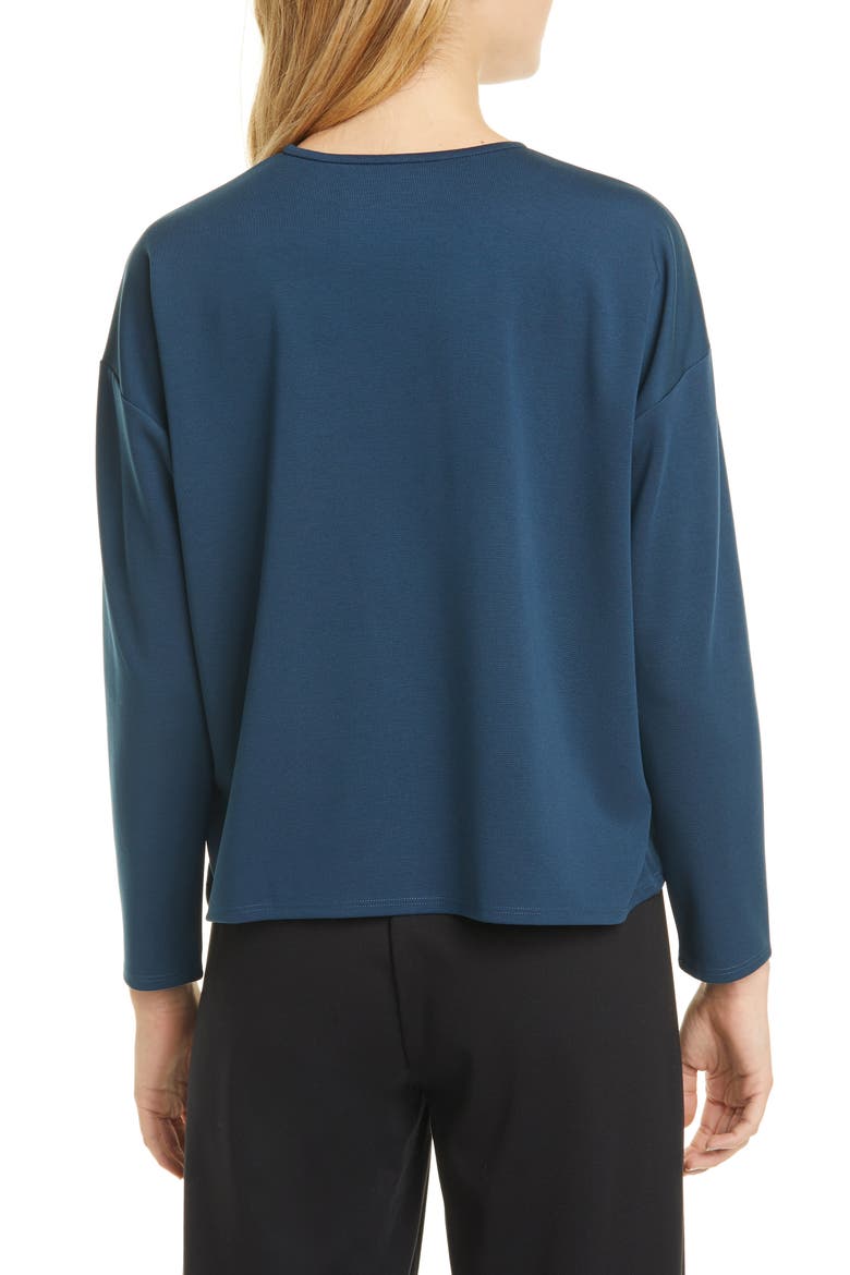 Boxy Crewneck Top, Alternate, color, STORM