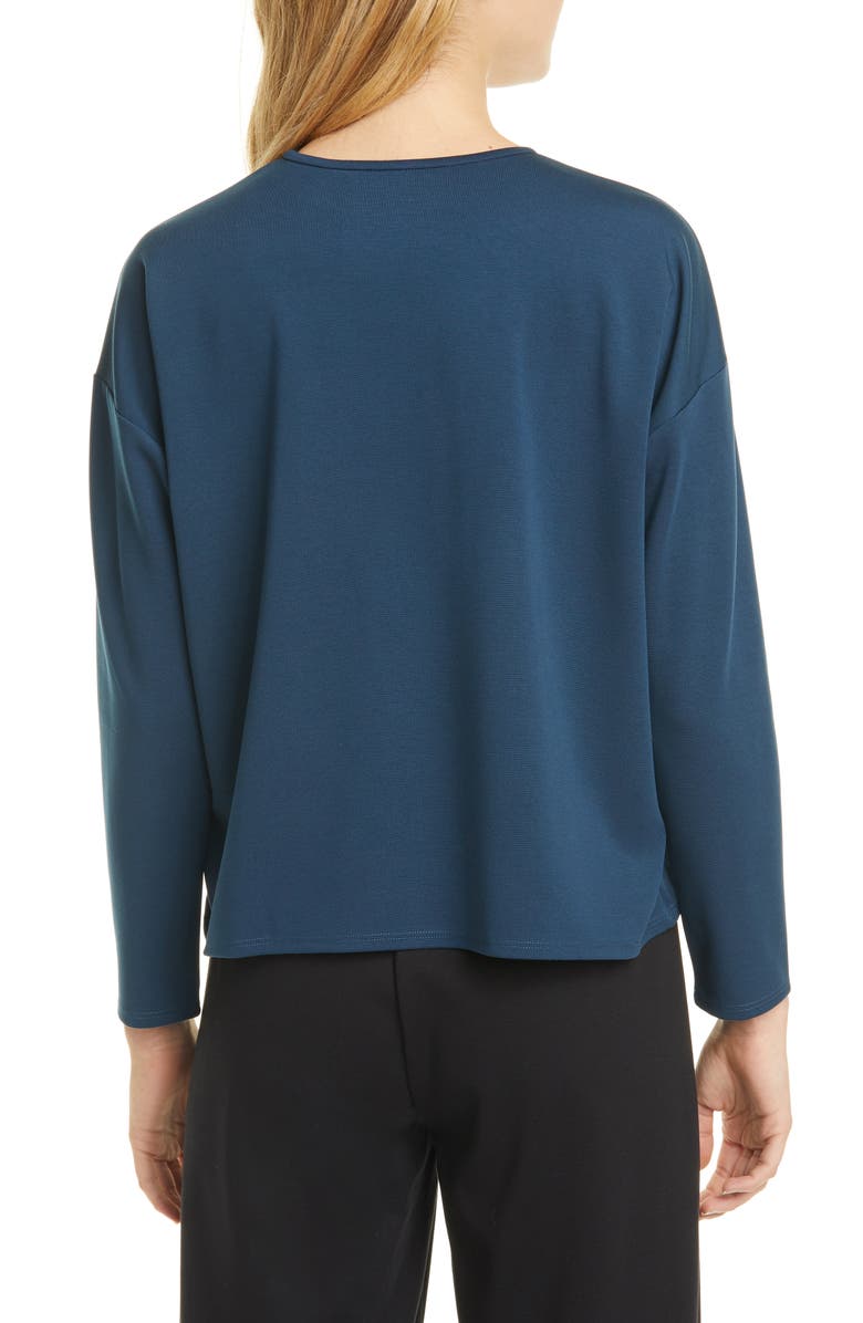 Eileen Fisher CREW NECK SHORT BOX-TOP, Alternate, color, 