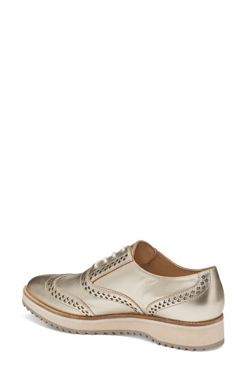 Johnston & Murphy Ulyssa Wingtip Platform Oxford In Neutral