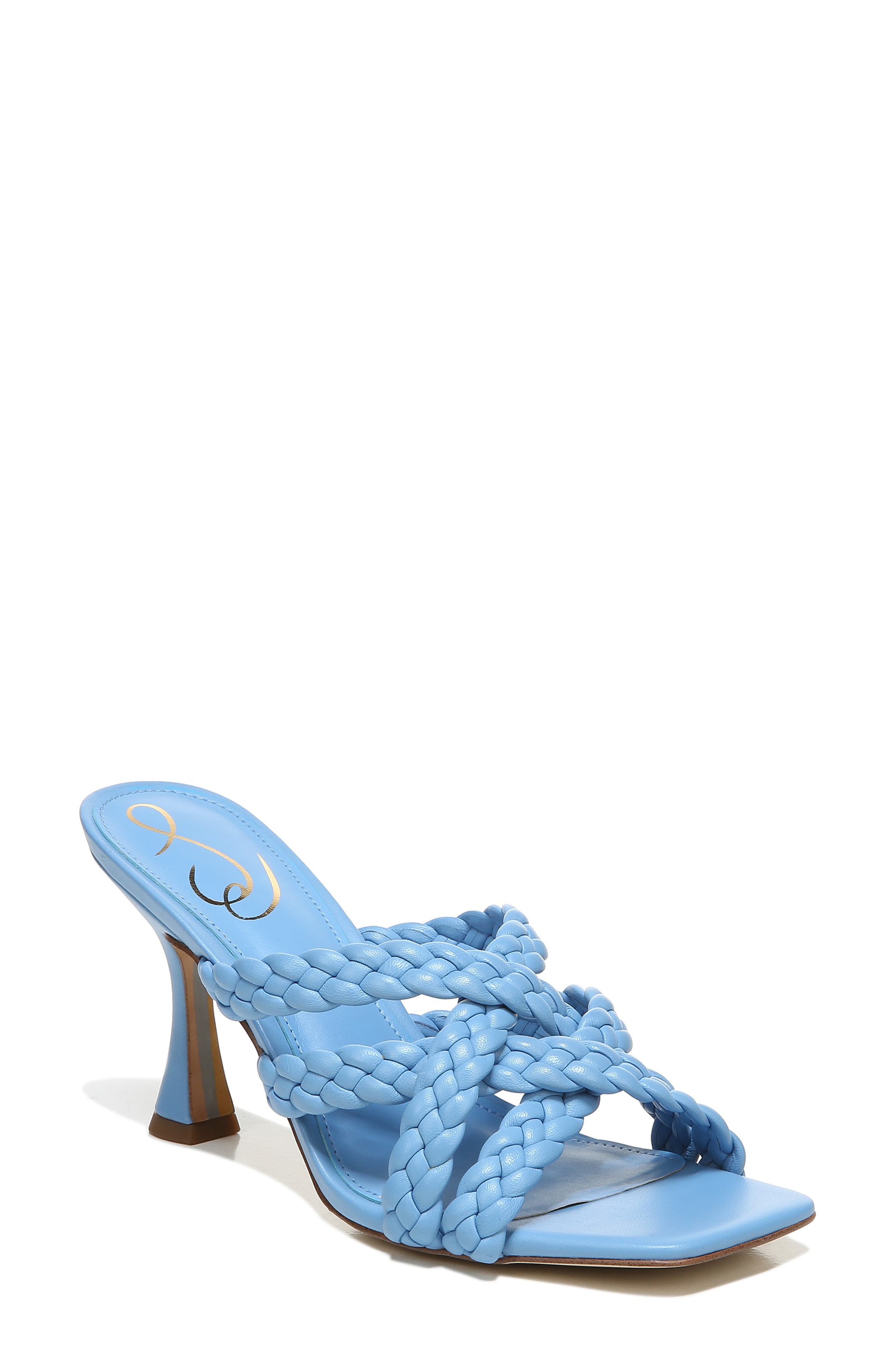 Marjorie Slide Sandal, Main, color, BLUE LEATHER