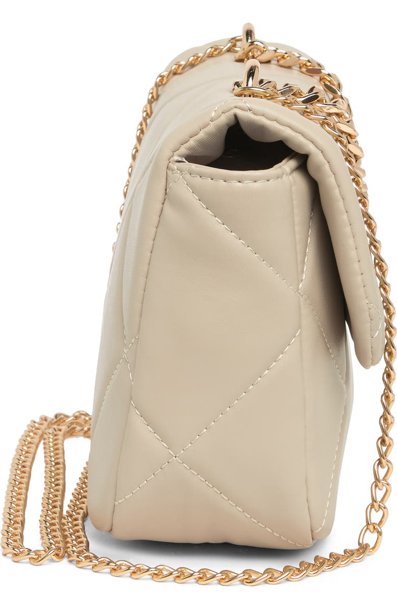 Badgley Mischka Collection Quilted Crossbody Bag, Alternate, color, Off White