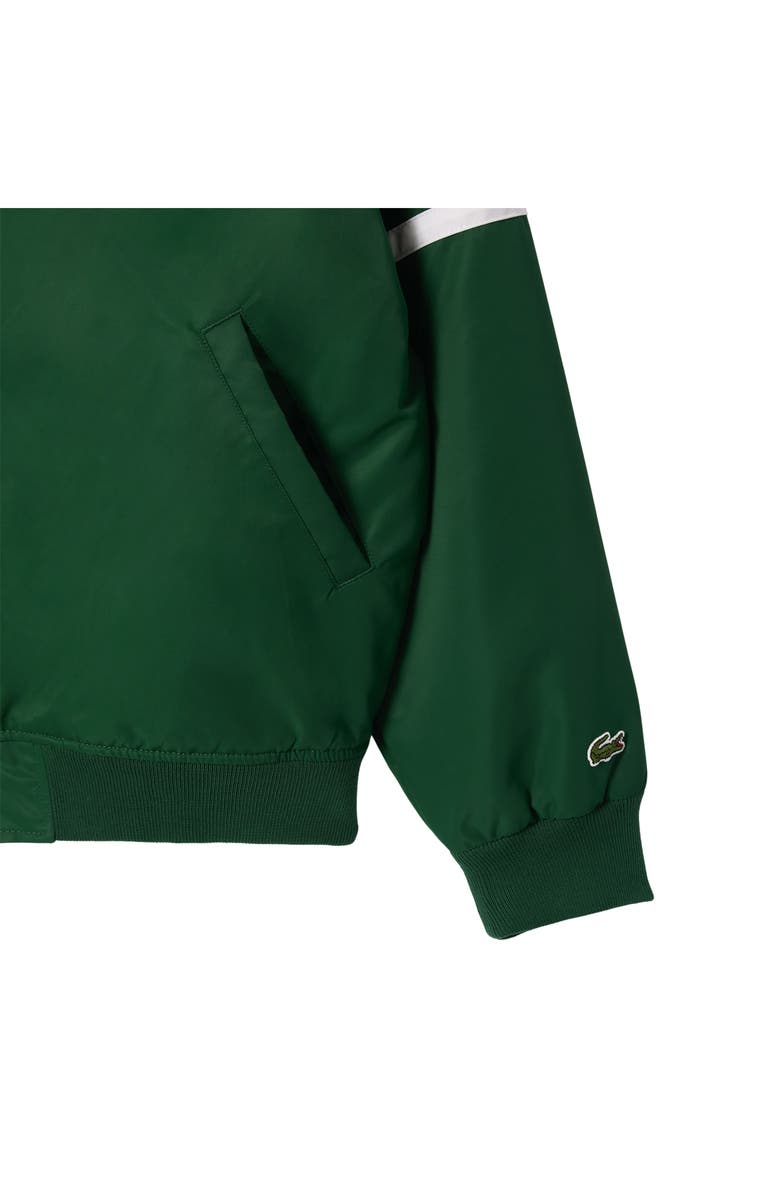 Lacoste Water Repellent Insulated Bomber Jacket, Alternate, color, Vert