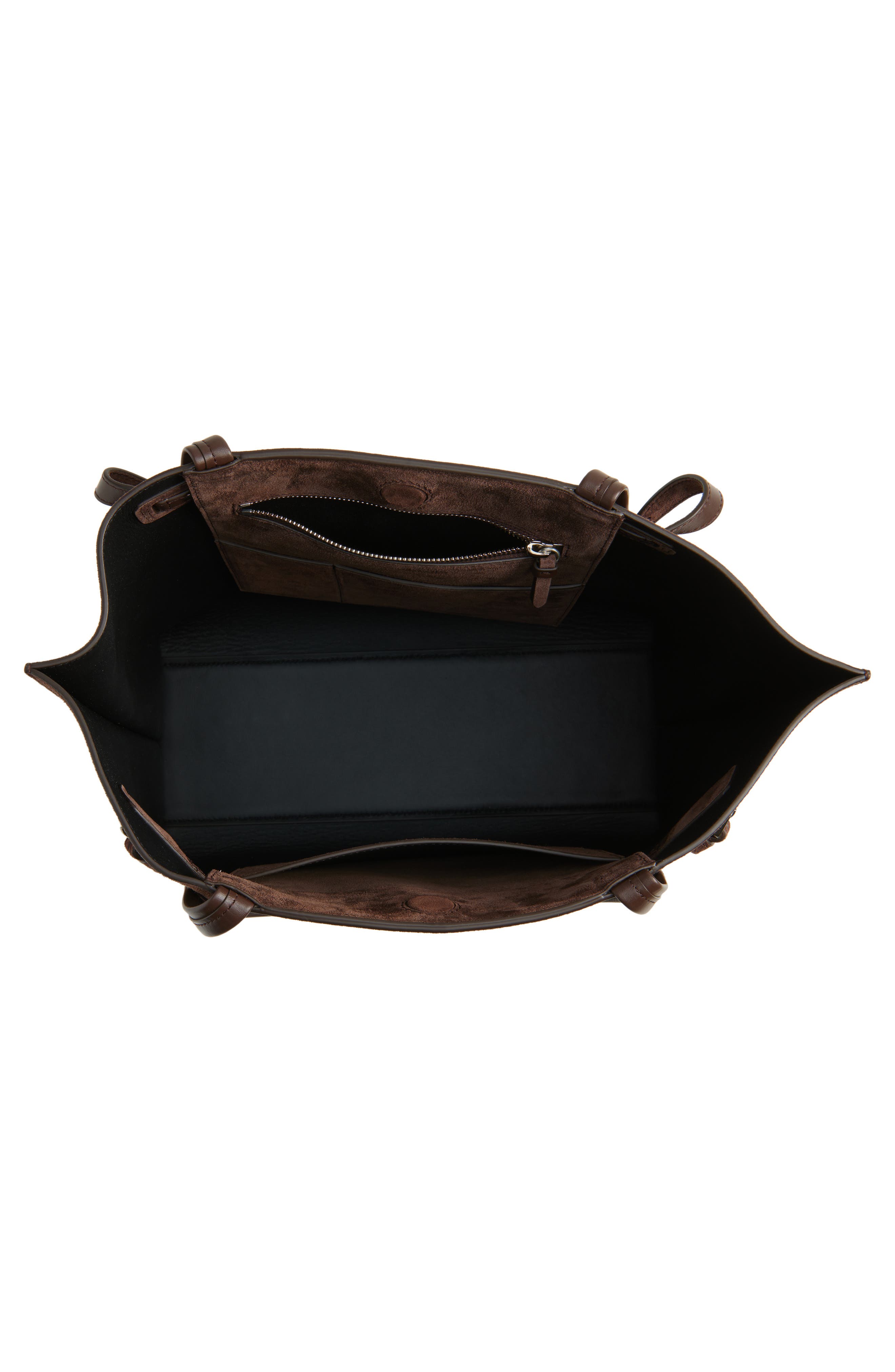 Proenza Schouler Days Suede Tote, Alternate, color, Chocolate