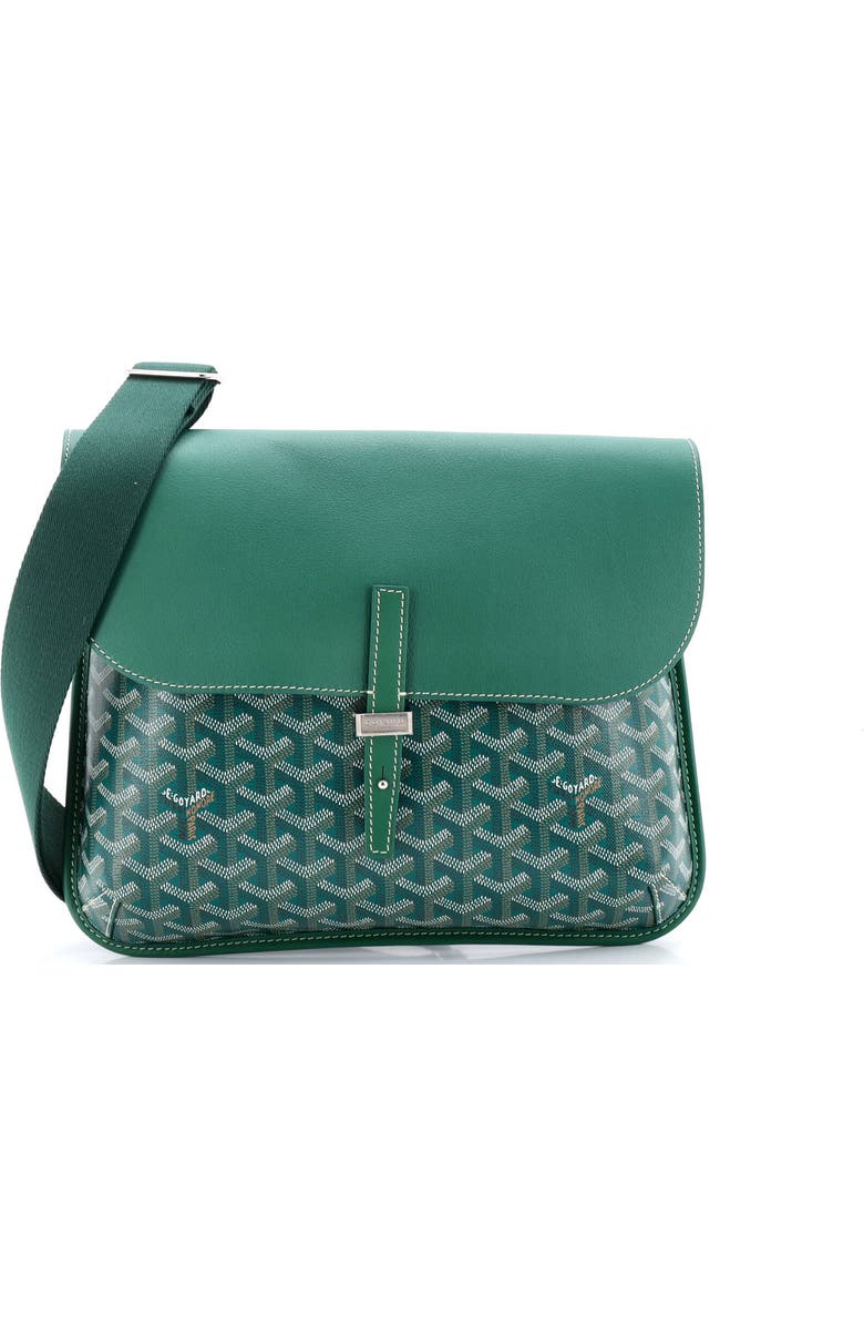 Pre-Owned Goyard Coursier Messenger Bag Coated Canvas and Leather, Main, color, Green