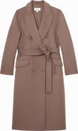Reiss Maeve Belted Double Breasted Wool Blend Coat