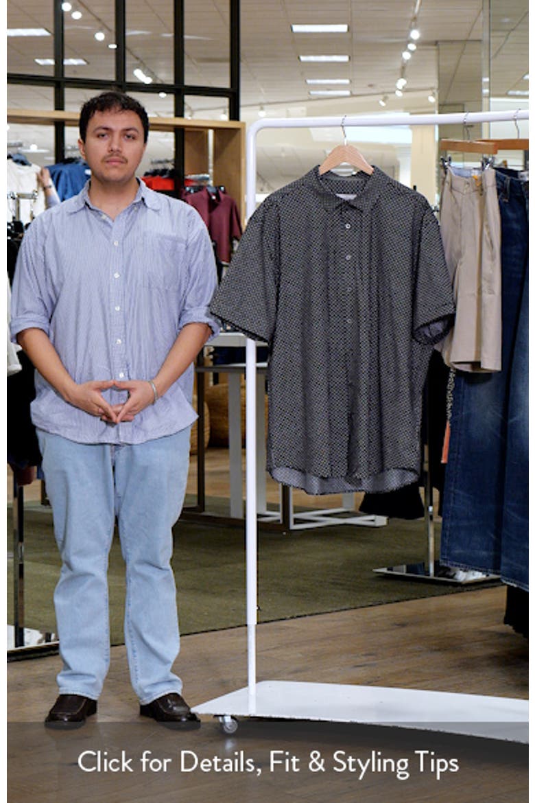 Miles OoohCotton® Print Short Sleeve Button-Up Shirt video
