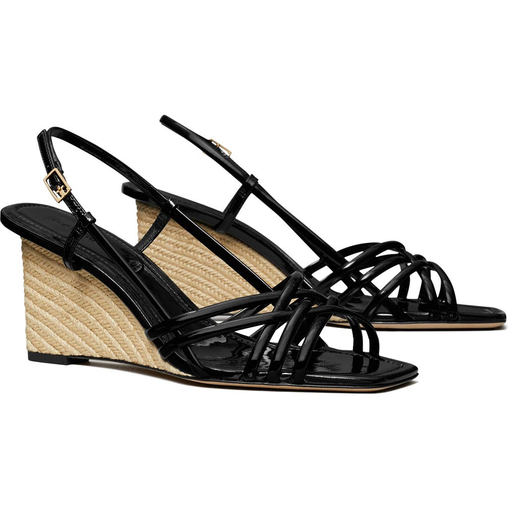 Tory Burch Wedge Espadrille Sandal In Black