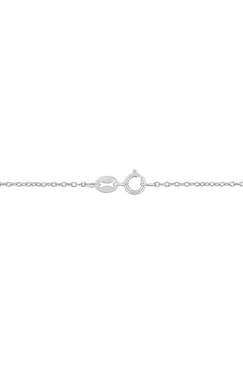 Delmar Pear Cut Semiprecious Stone Pendant Necklace In White