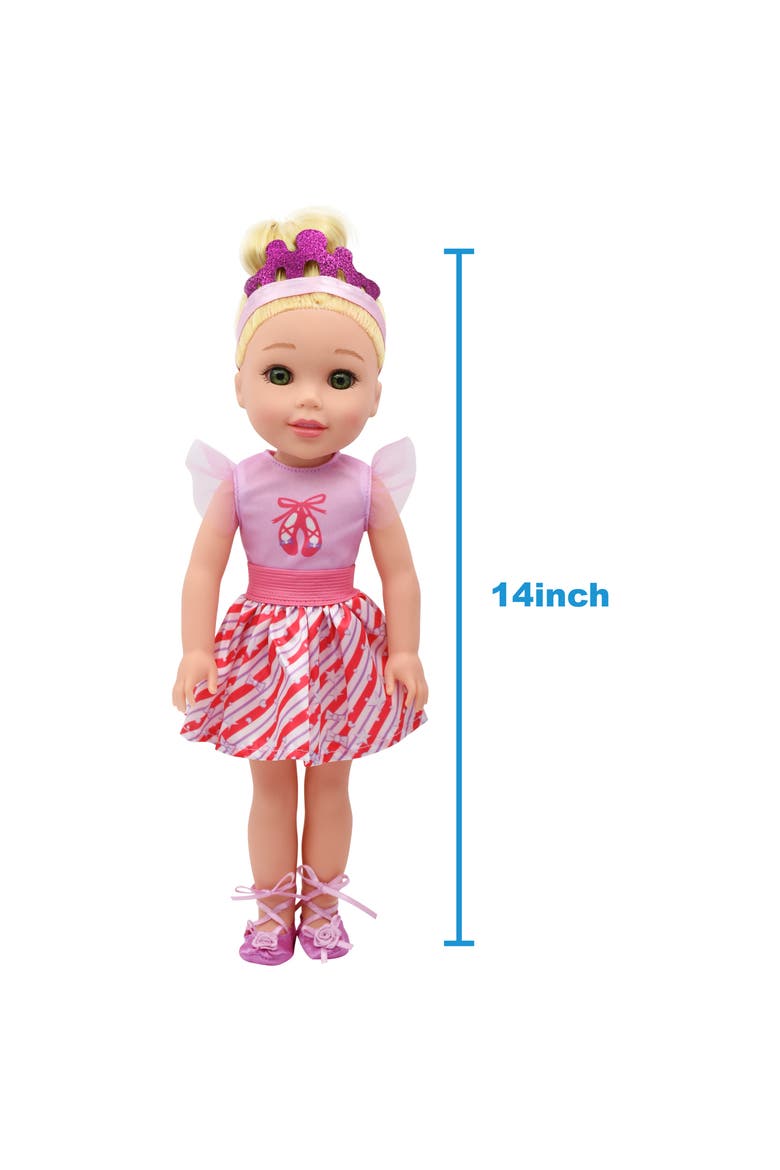 Ballet Set Pink 14" Hard Body Doll 5pcs, Alternate, color, Multicolored