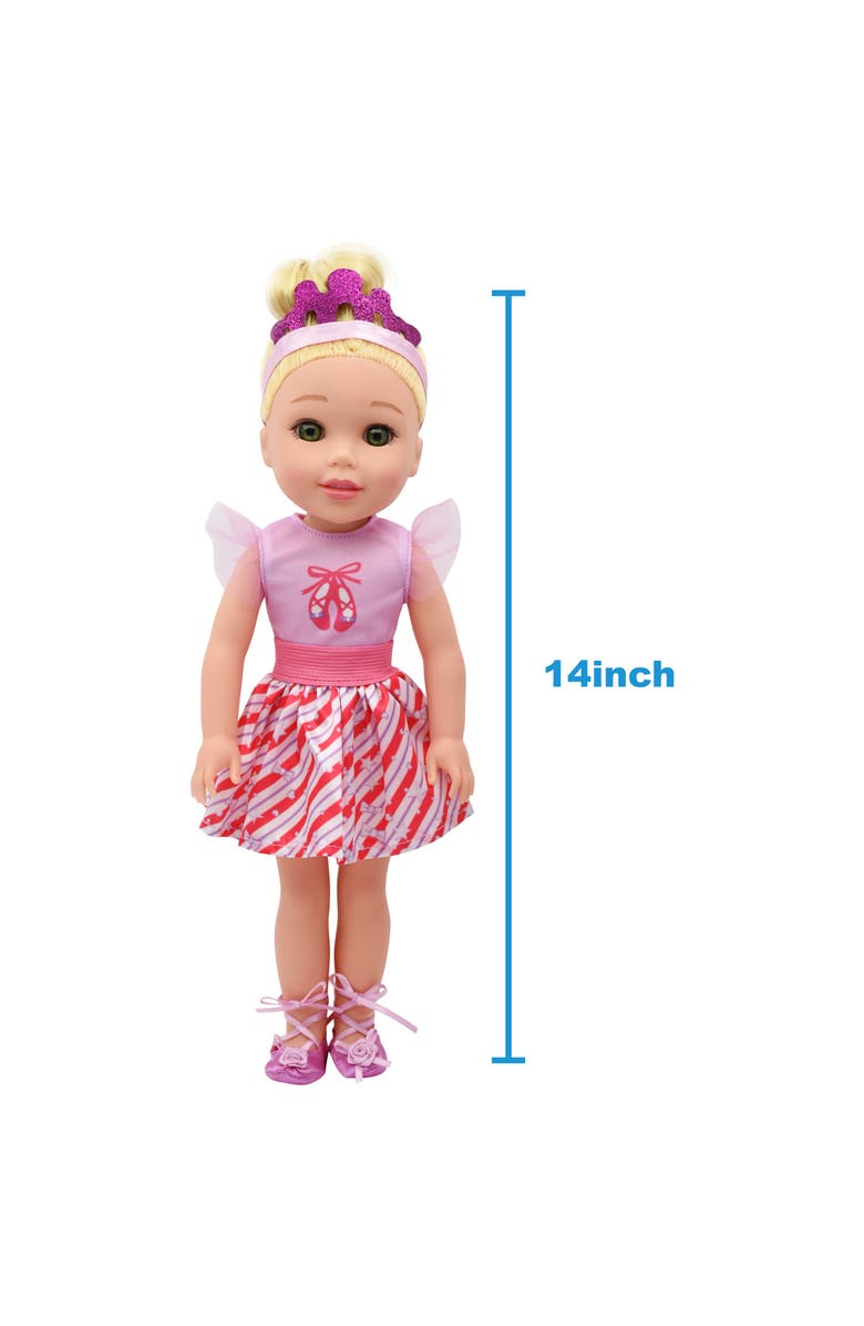 Style Dreamers Ballet Set Pink 14" Hard Body Doll 5pcs, Alternate, color, Multicolored