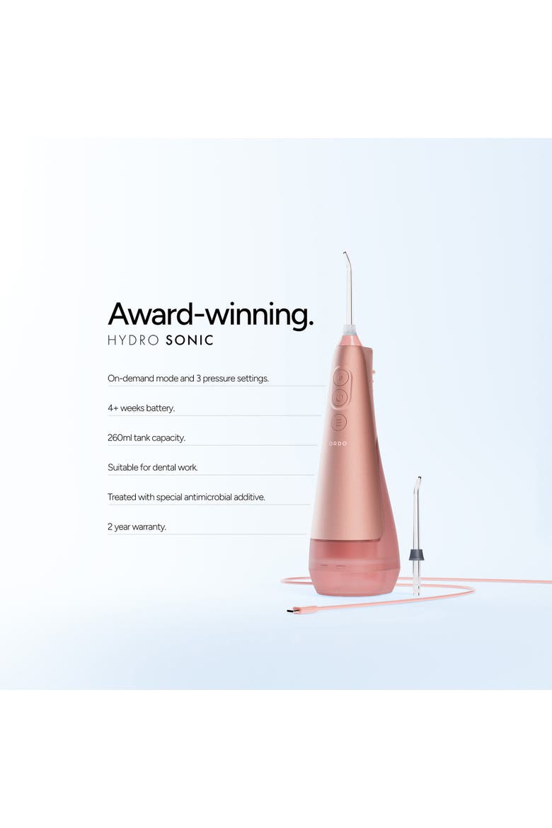 Hydro Sonic Water Flosser, Alternate, color, Rose Gold