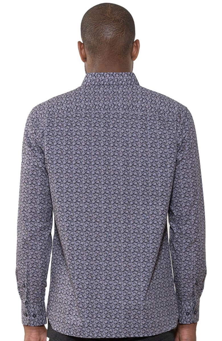 Luchiano Visconti Jade Circular Pattern Long Sleeve Shirt, Alternate, color,