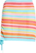 Kulani Kinis Stripe Open Knit Cover-Up Miniskirt