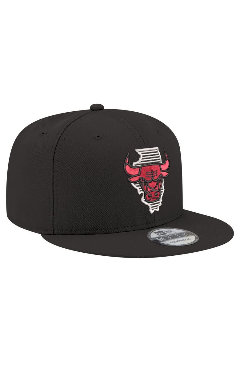 New Era Men's New Era Black Chicago Bulls State Pride 9FIFTY Snapback Hat, Alternate, color, 