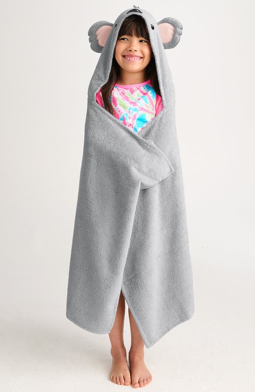 Lands' End Kids Cotton Hooded Towel In Koala