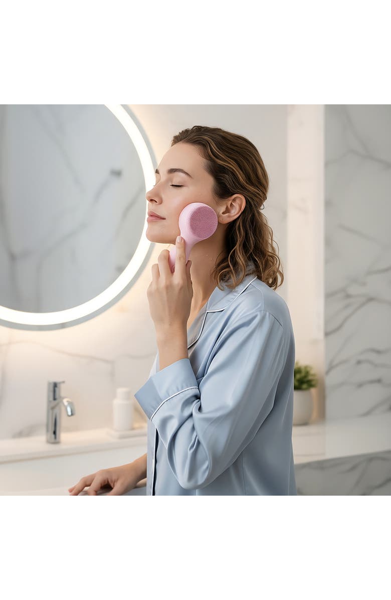 PURSONIC Dimmable LED Vanity Mirror & 3-in-1 Facial Cleansing Device LED Light, Alternate, color, Multicolor