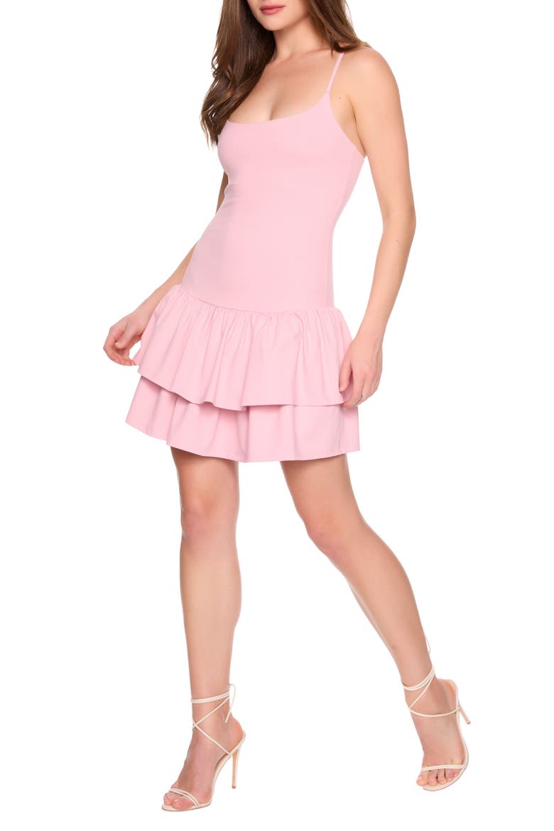 Drop Waist Layered Ruffle Minidress, Alternate, color, BALLET SLIPPER