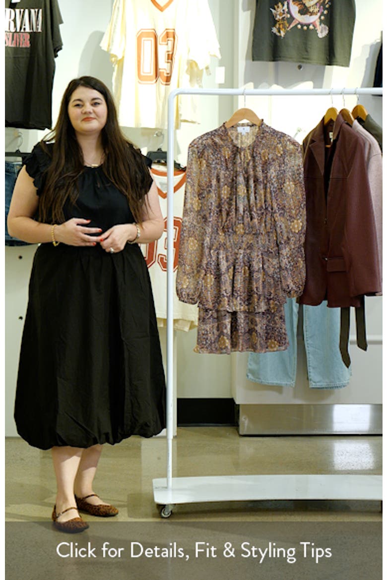 Paisley Smocked Long Sleeve Minidress video