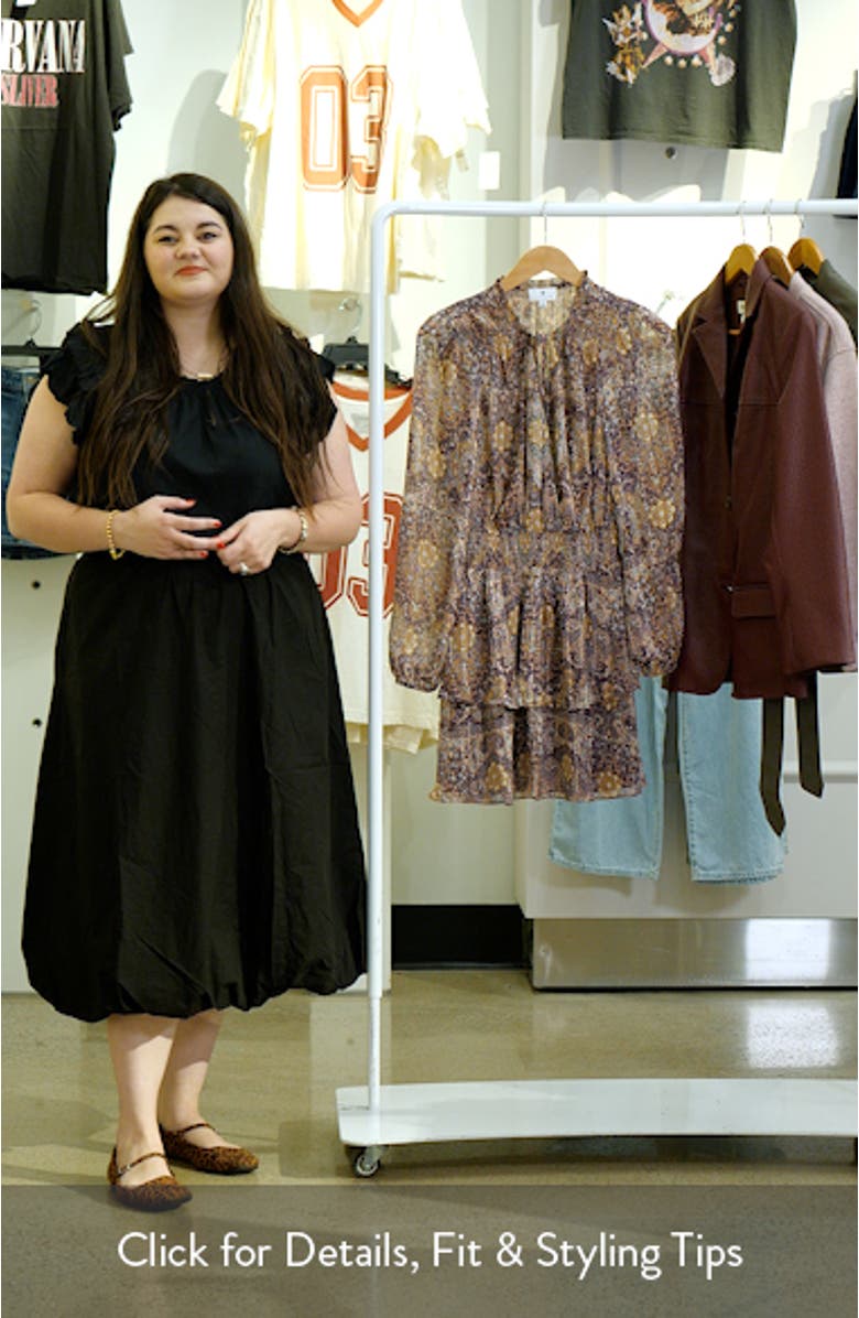 Paisley Smocked Long Sleeve Minidress, sales video thumbnail