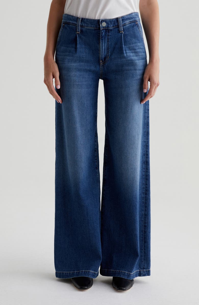 AG Stella Pleated Wide Leg Jeans, Main, color, 