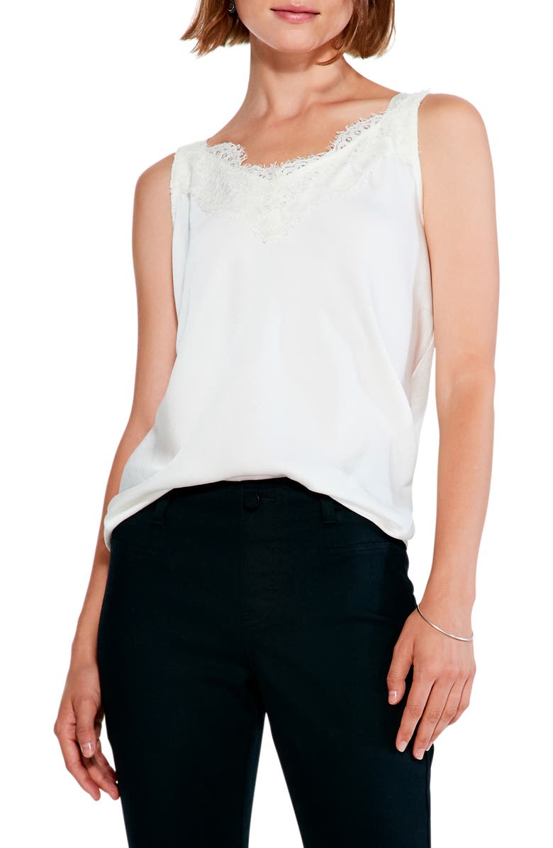 NIC+ZOE Lace Tank, Main, color, Bone