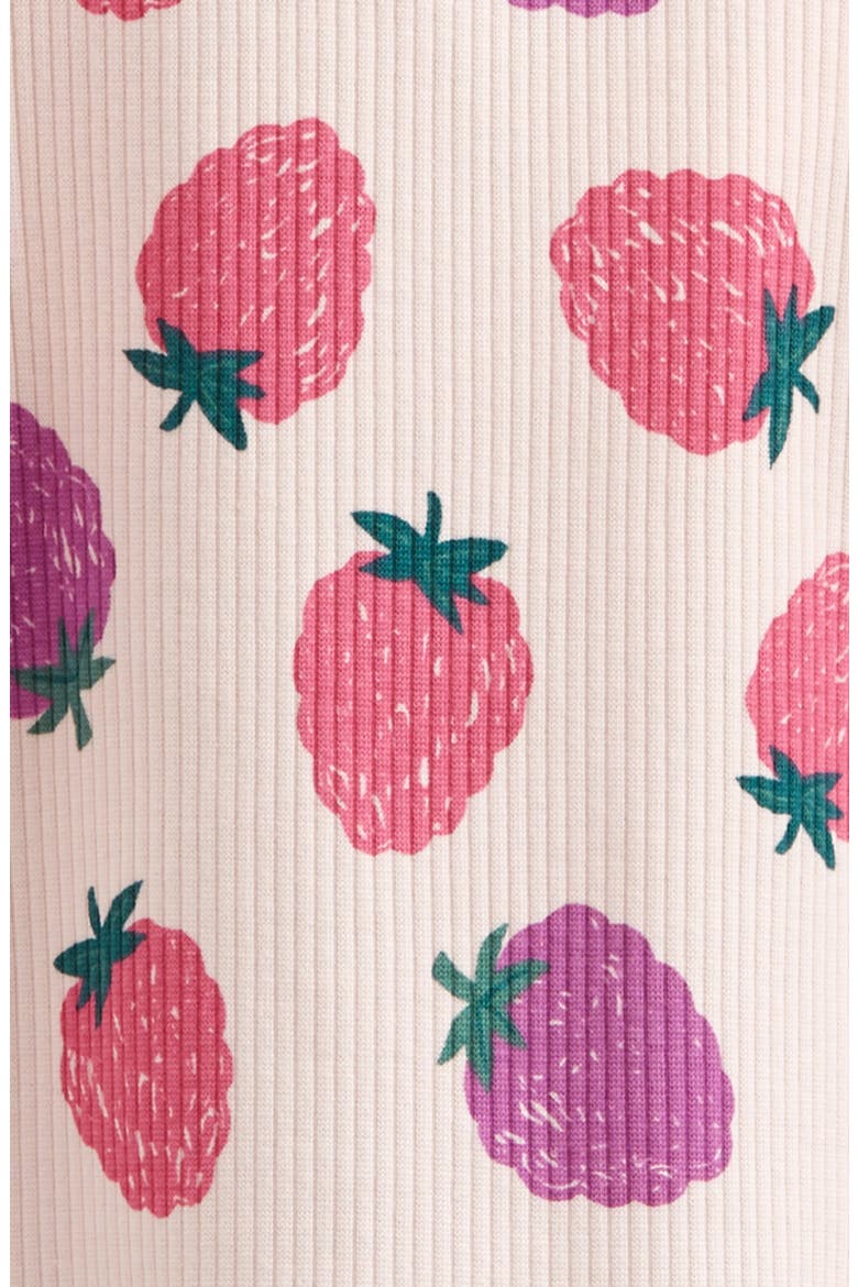 Kids' Ruffle Sleeve Rib Top, Alternate, color, PINK BALM BERRY TOSS