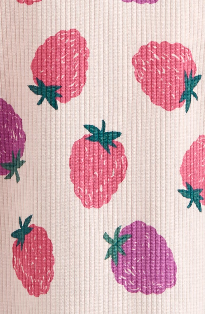 Tucker + Tate Kids' Ruffle Sleeve Rib Top, Alternate, color, Pink Balm Berry Toss