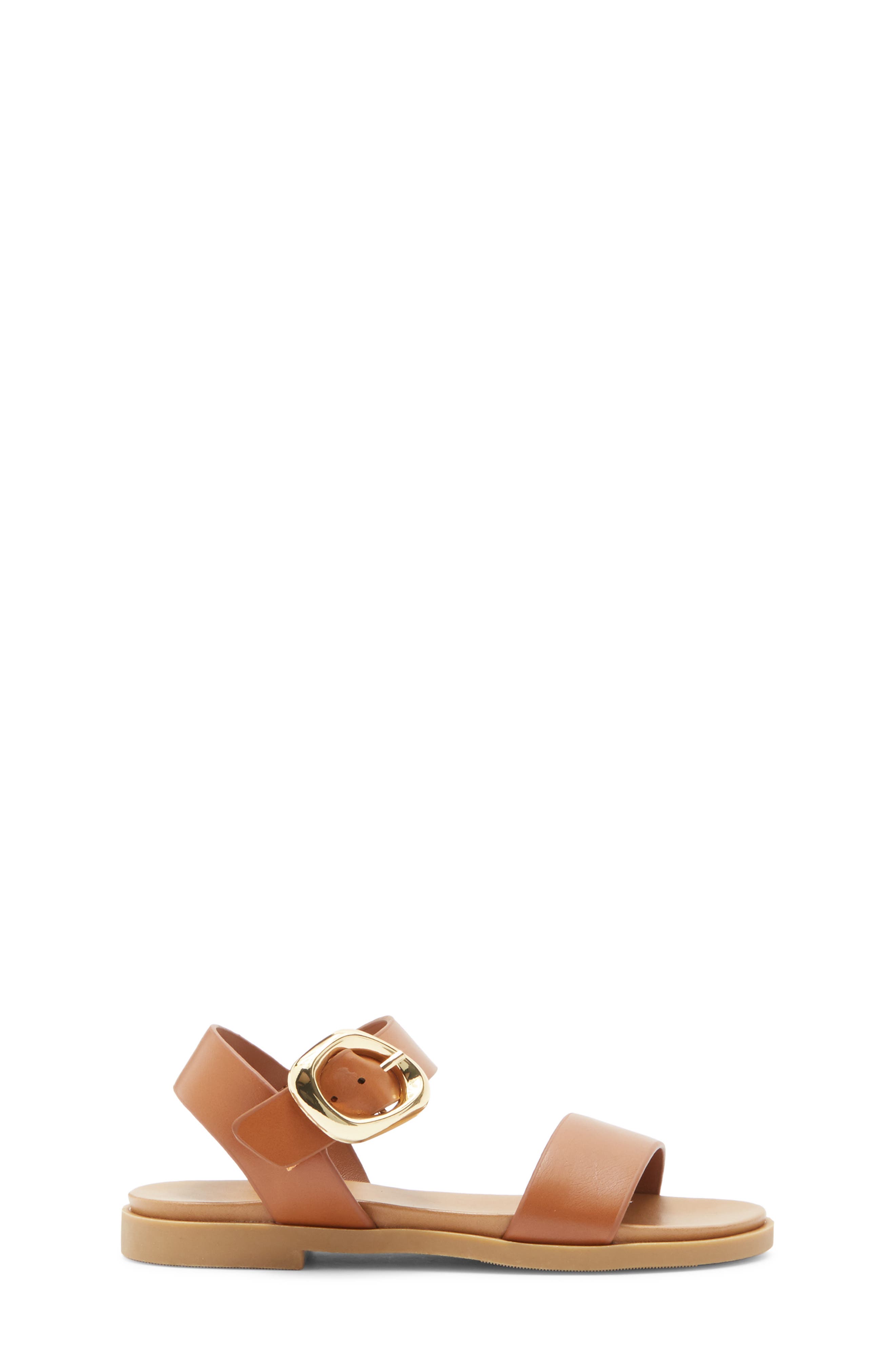 Steve Madden Kids' Tacee Flat Sandal, Alternate, color, Cognac