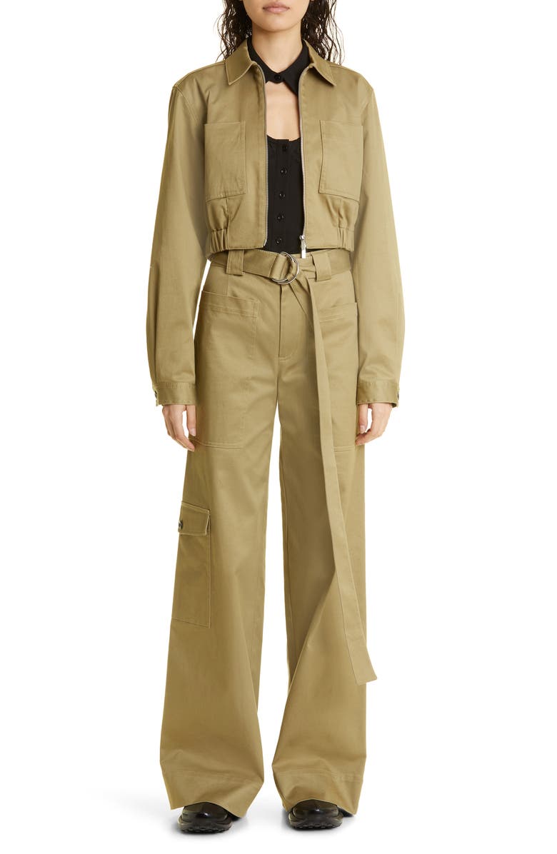 Proenza Schouler White Label Cotton Stretch Twill Cargo Pants, Alternate, color,