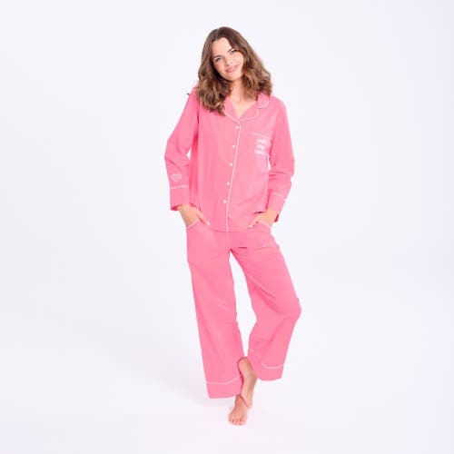 Ame & Lulu Long Pajama Set In Pink