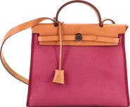 Pre-Owned Hermes Herbag Zip Leather and Toile 31