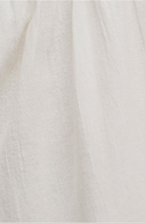 Free People Fayre Puff Sleeve Cotton & Linen Tunic Top In White