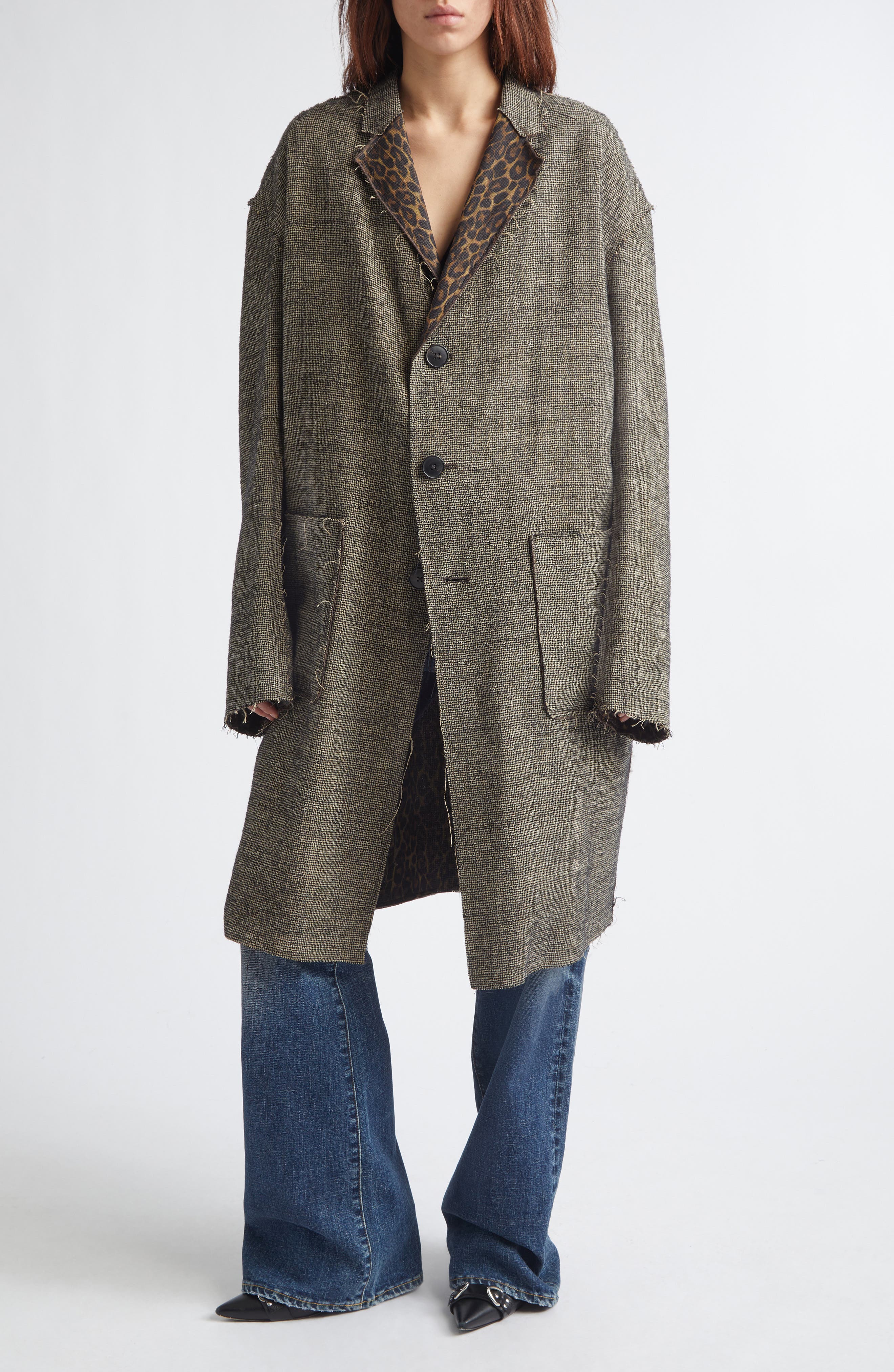 selected KHAKI BLACK MINI HOUNDSTOOTH
