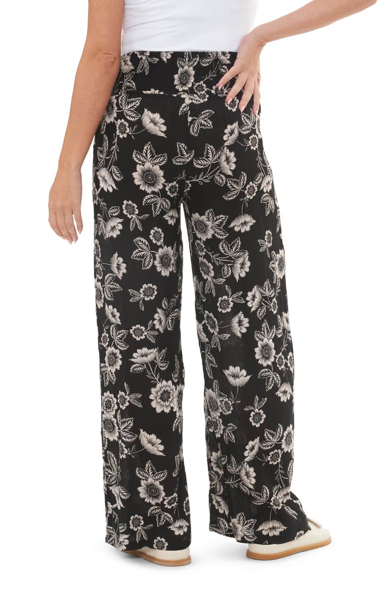 Ripe Maternity Trina Shirred Waist Drawstring Maternity Pants, Alternate, color, 