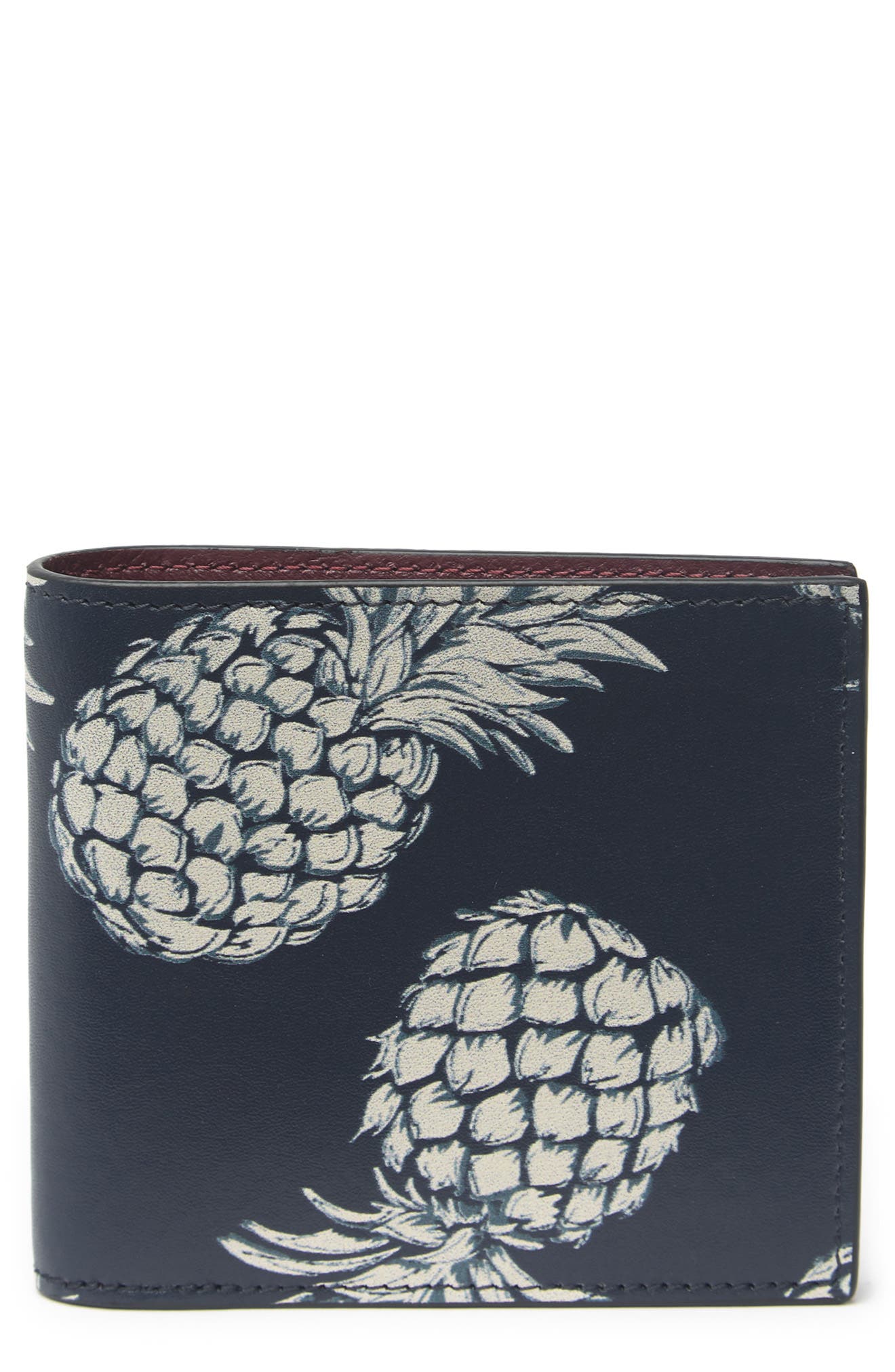 Valentino Bi-Fold Printed Leather Card Wallet (Men) | Nordstromrack