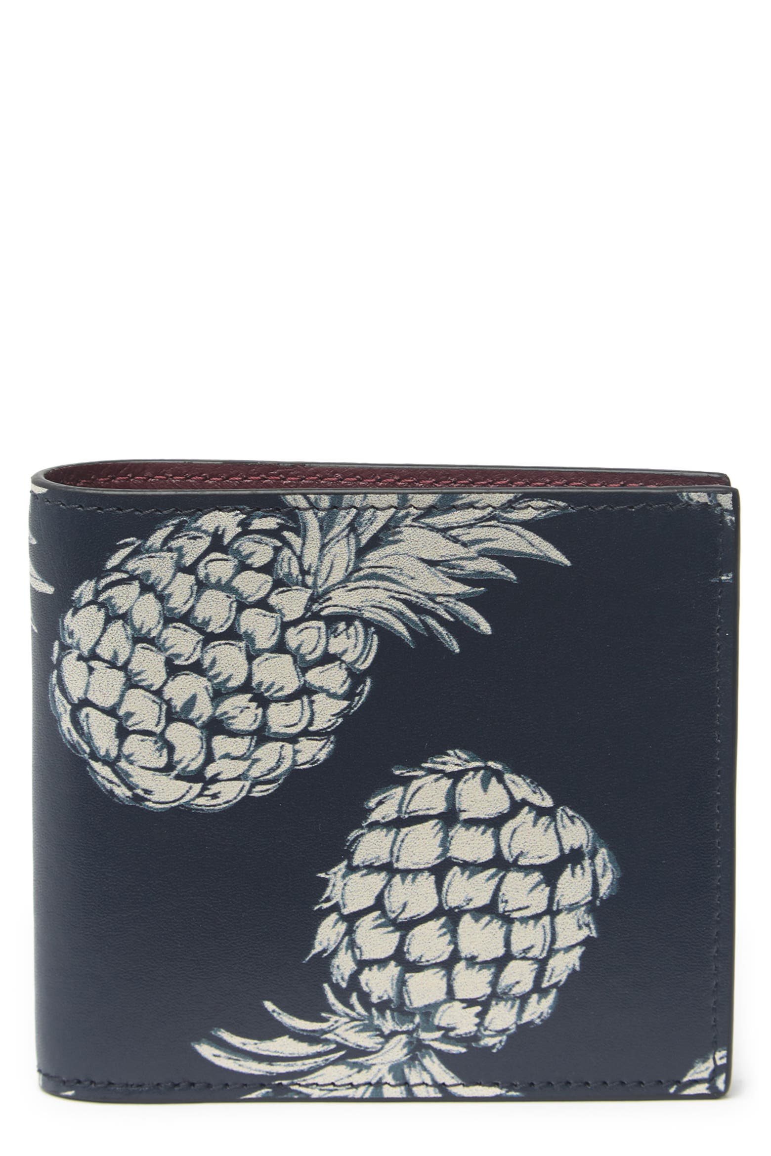 Bi Logistics Valentino Bi-Fold Printed Leather Card Wallet (Men) | Nordstromrack