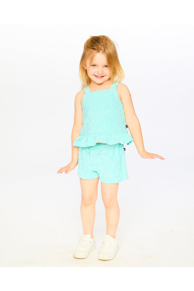 Terry Tank Top with Ruffle Hem Shorts Set, Alternate, color, Light Blue